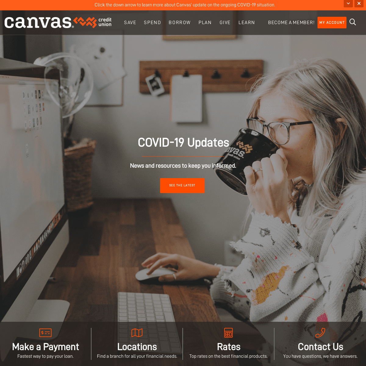 Canvas Credit Union Home Archived 20210720