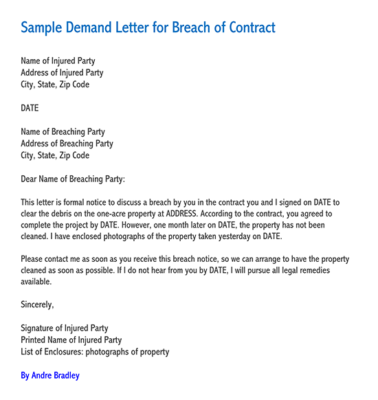 A Guide to Breach of Contract Demand Letter (Free Templates)
