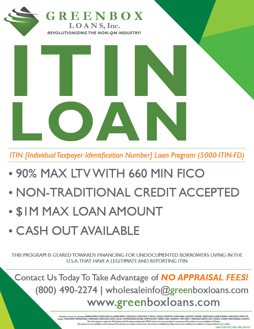 Can I Get A Home Loan With An Itin Number Loan Walls