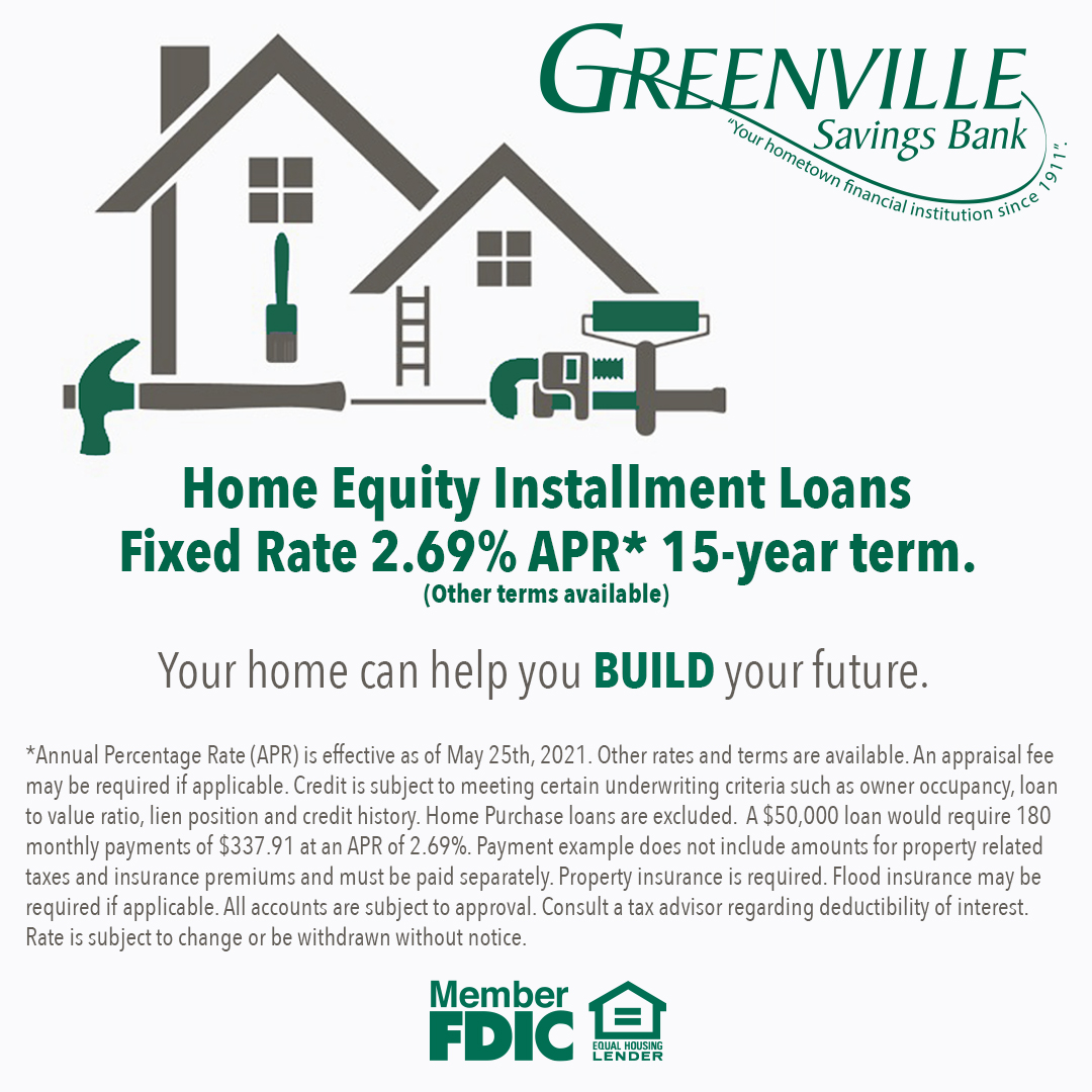 Home Equity Loans Products Greenville Savings Bank