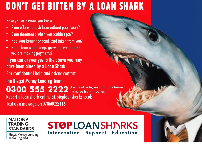 Loan shark postcard Stop Loan Sharks