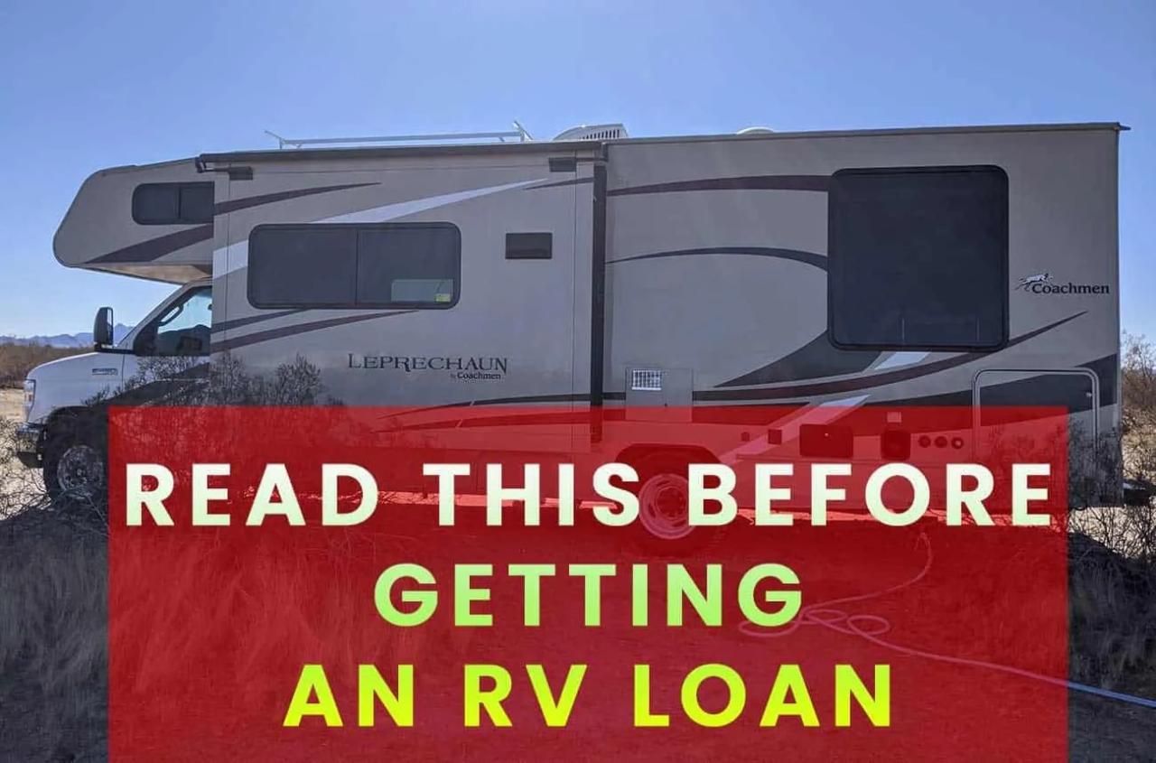 READ THIS BEFORE GETTING AN RV LOAN