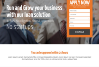 Download responsive lead generating business loan landing page design