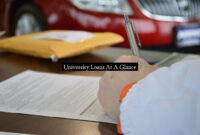 University Loans At A Glance